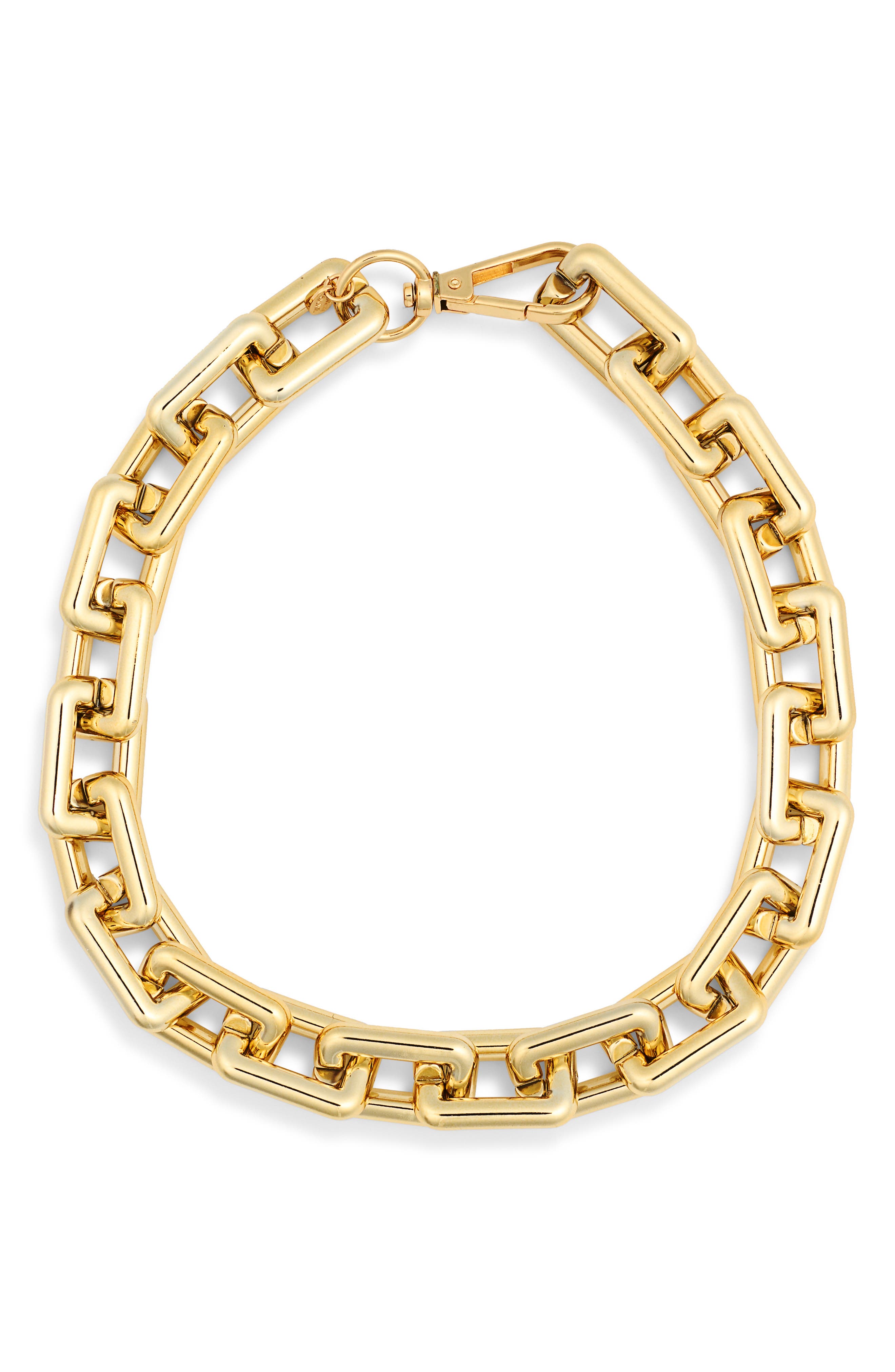 Kenneth Jay Lane Rectangular Link Necklace