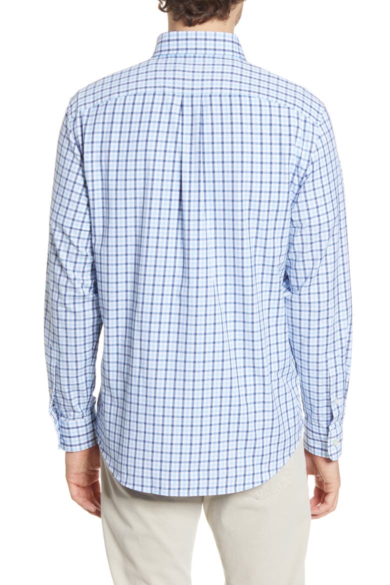 Tucker Mizpah Plaid Button-Down Performance Shirt, Alternate, color, JAKE BLUE