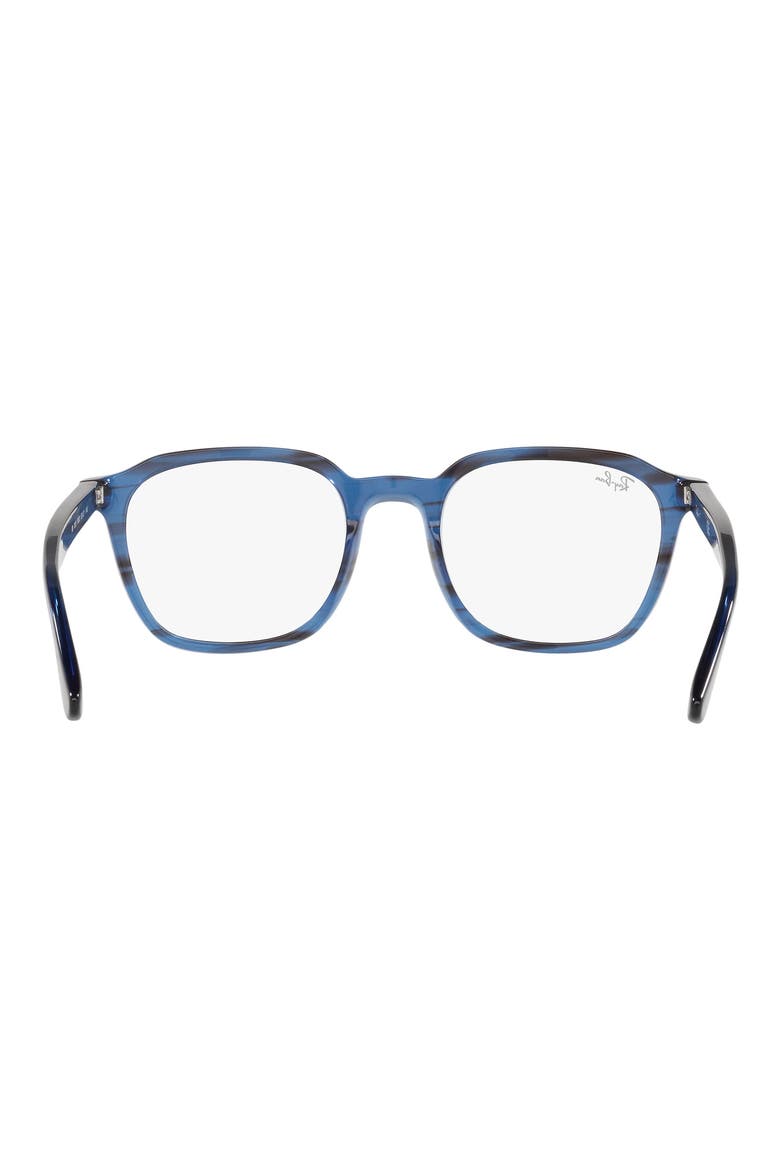52mm Square Optical Glasses, Alternate, color, BLUE STRIPE