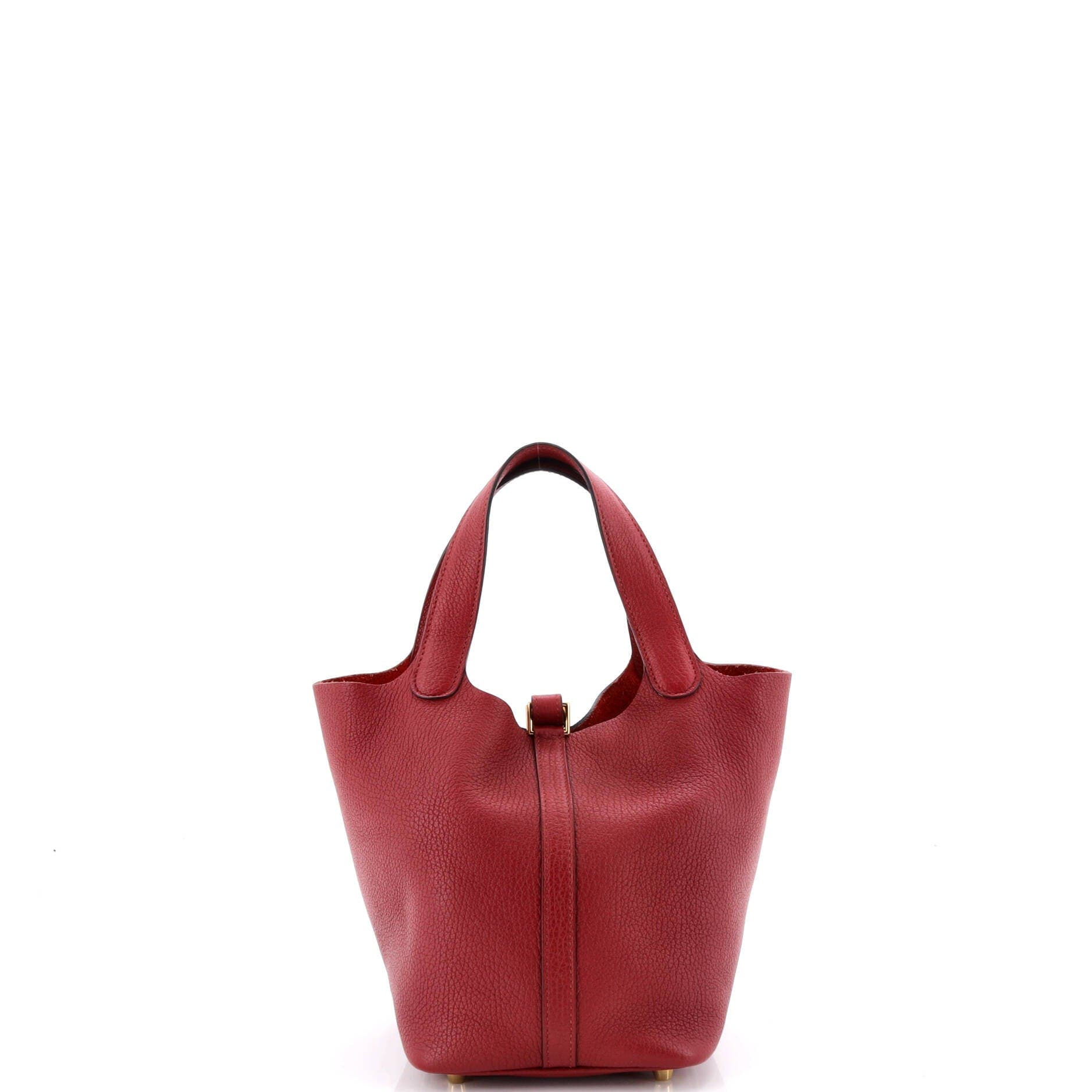 Pre-Owned Hermes Picotin Lock Bag Clemence PM, Alternate, color, Rouge Grenat