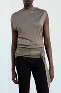 MANGO Belted Sweater Vest