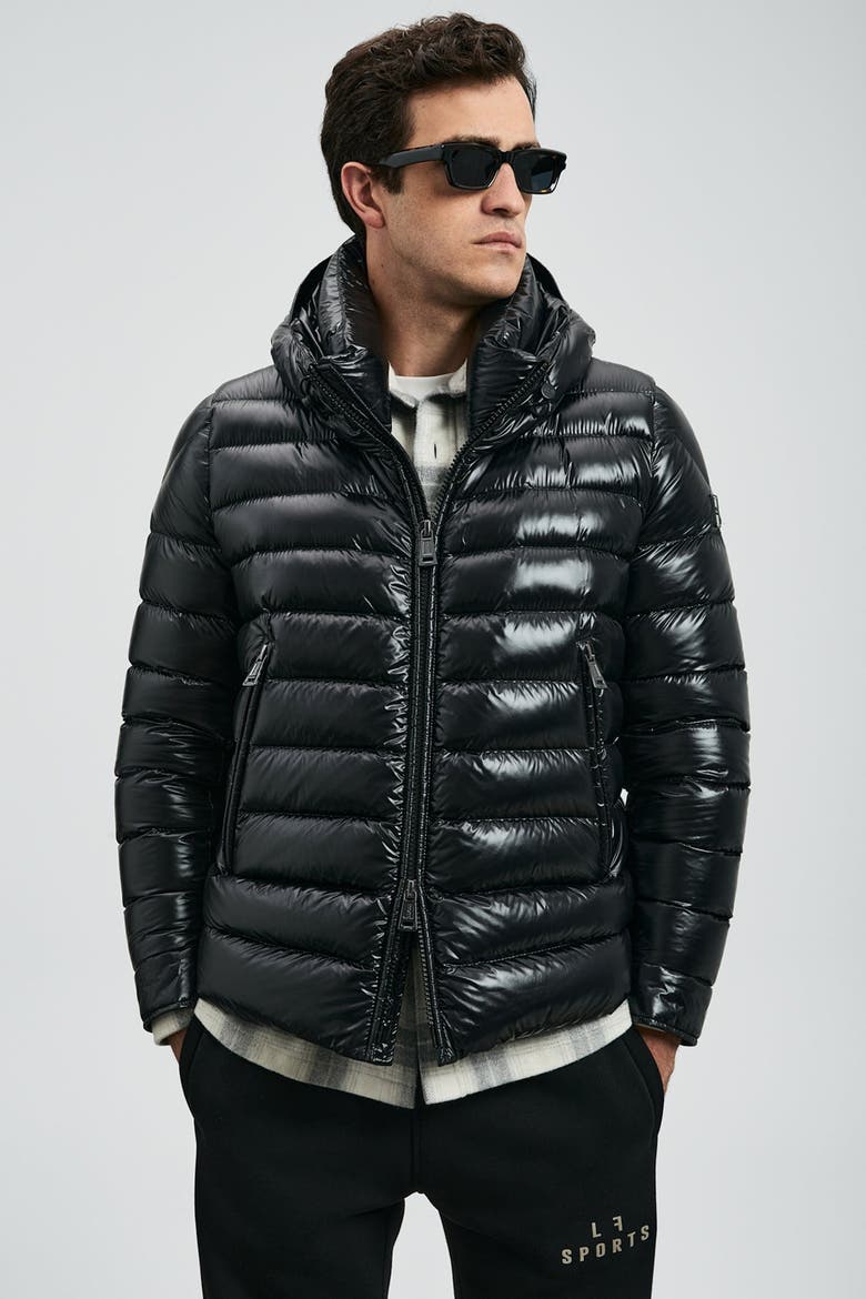 Gabriel Men's Shiny Goose Down Puffer Jacket, Alternate, color, Black