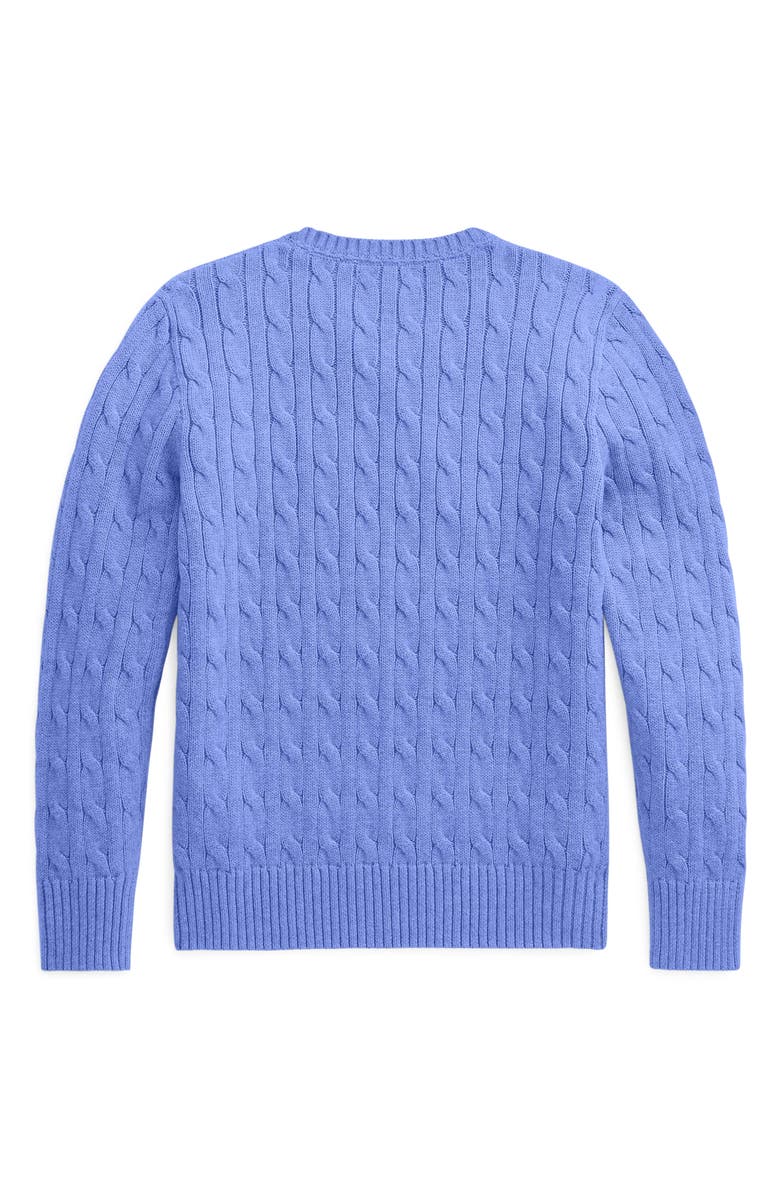 Polo Ralph Lauren Kids' Cable Combed Cotton Crewneck Sweater, Alternate, color, 