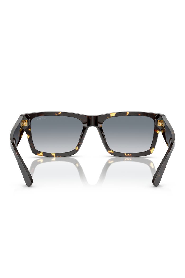 56mm Rectangular Sunglasses, Alternate, color, GREY FLASH