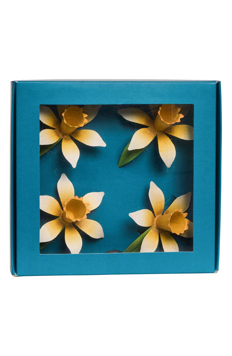 Juliska Meadow Set of 4 Napkin Rings, Alternate, color, Yellow