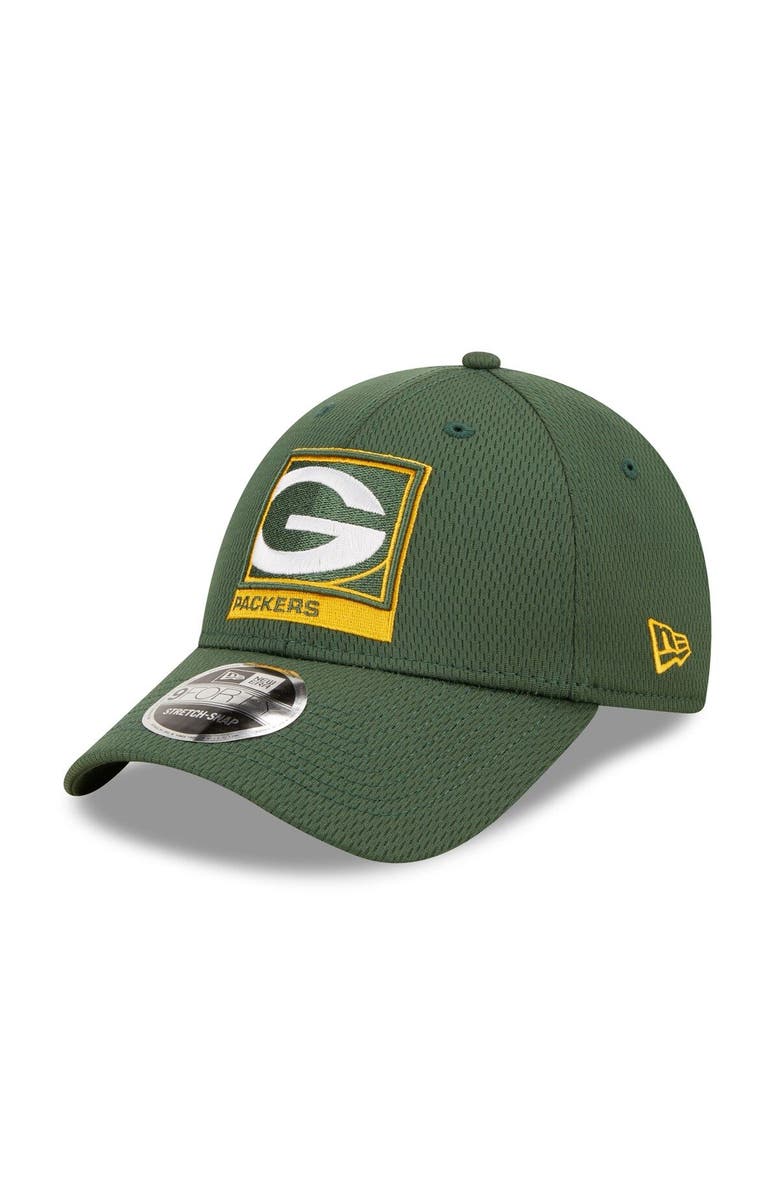 New Era Men's New Era Green Green Bay Packers Framed AF 9FORTY Snapback Hat, Main, color, Green