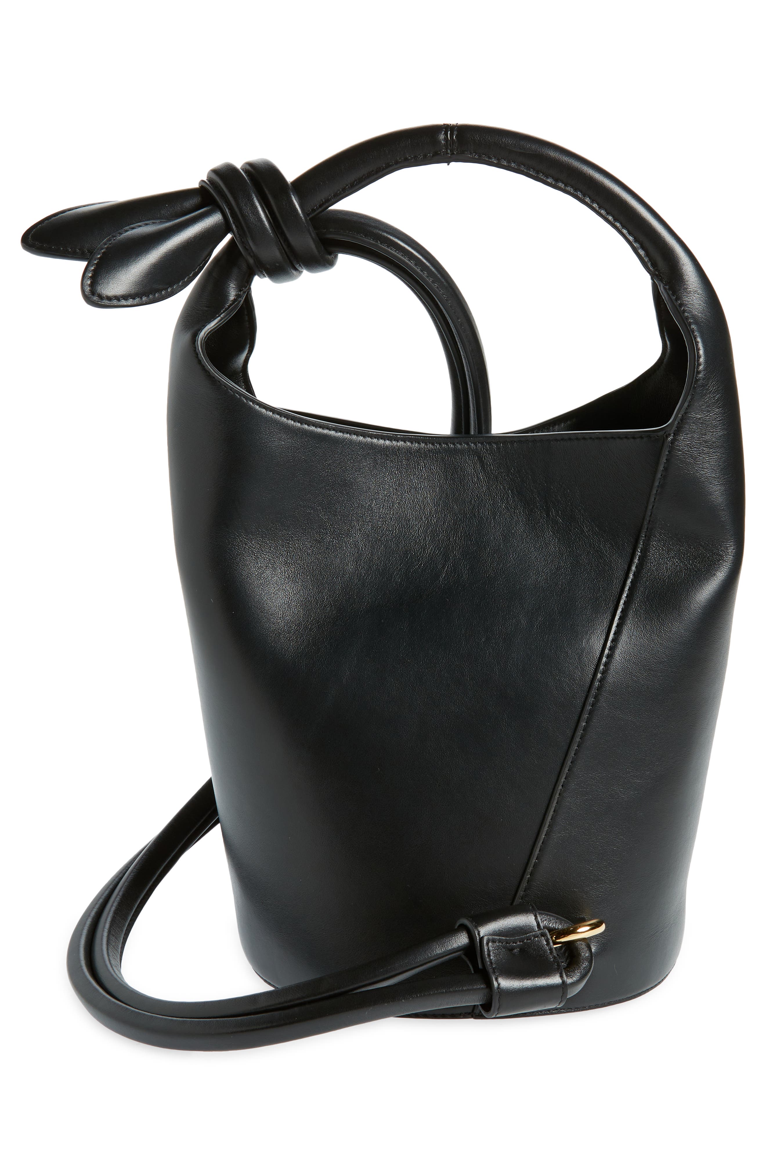 Jacquemus Le Petit Tourni Leather Bucket Bag, Alternate, color, 