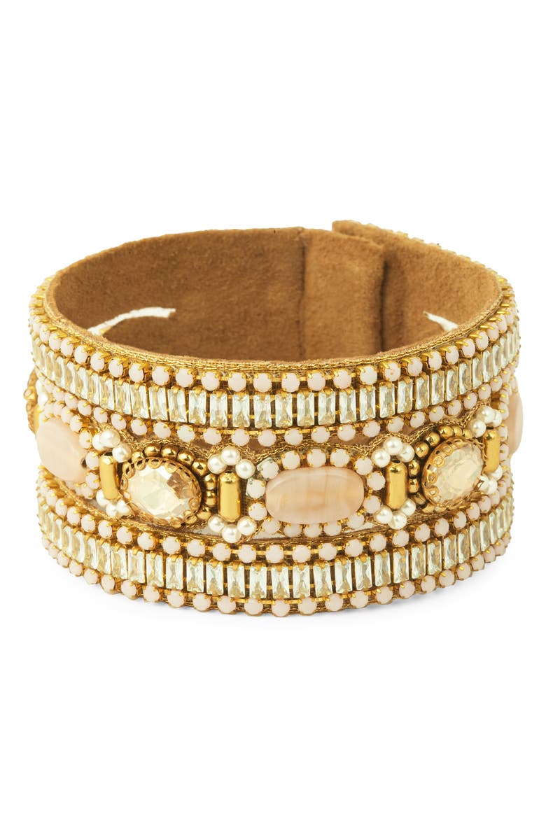 Deepa Gurnani Harva Bracelet, Main, color, Dusty Pink