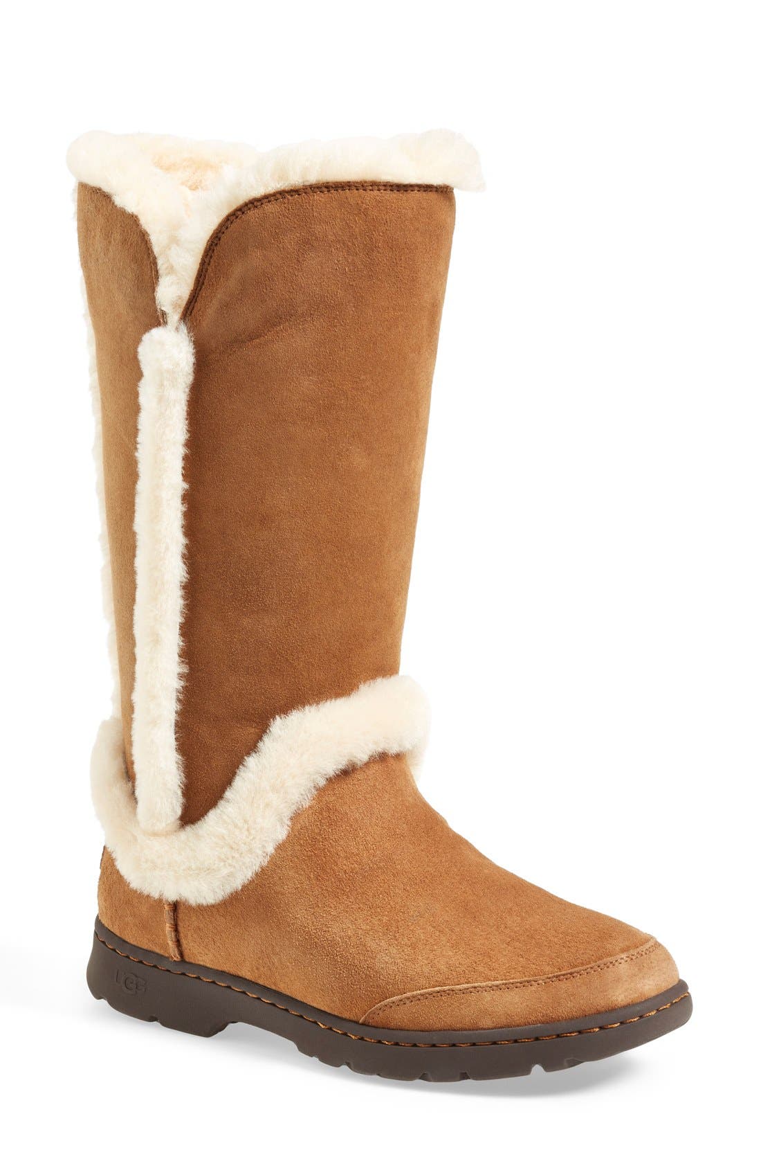 Katia Waterproof Tall Boot, Main, color, CHESTNUT SUEDE