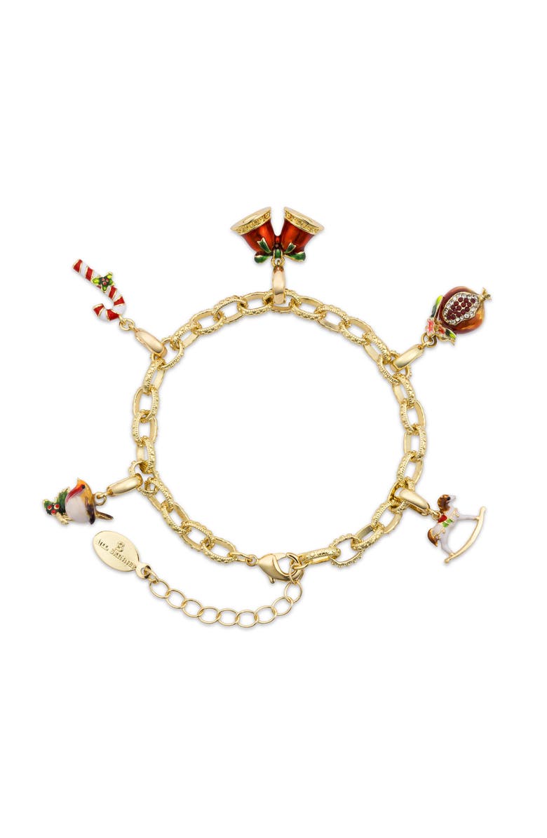 Bill Skinner Studio Christmas Charm Bracelet Set, Main, color, Gold Plated