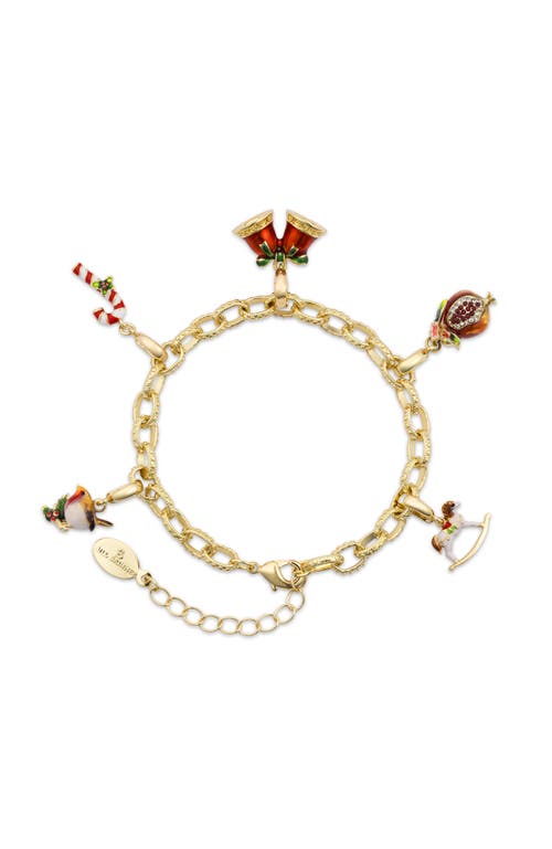 Bill Skinner Studio Christmas Charm Bracelet Set In Gold