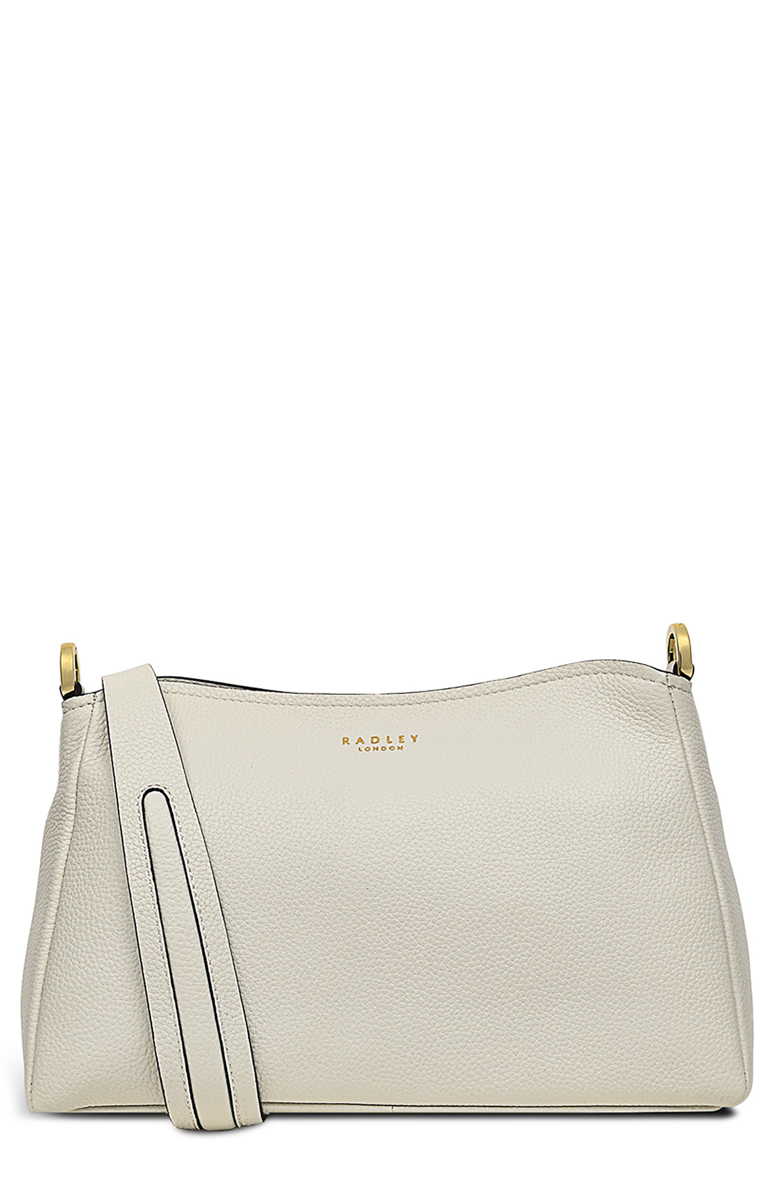 Radley New Haven Small Top Zip Crossbody Bag, Main, color, Chalk