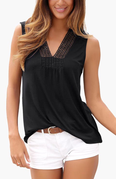 Women's Crochet Insert Tank Top