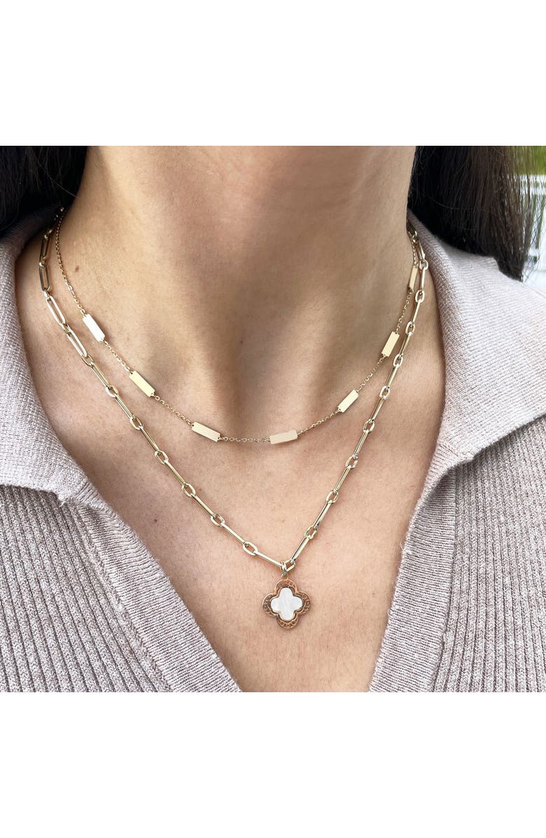 The Lovery Fine Jewelry Gold Bar Chain Necklace, Alternate, color, Gold