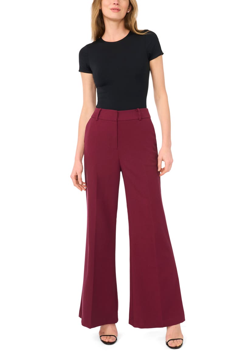 Wide Leg Suit Pants, Alternate, color, CRISP MERLOT