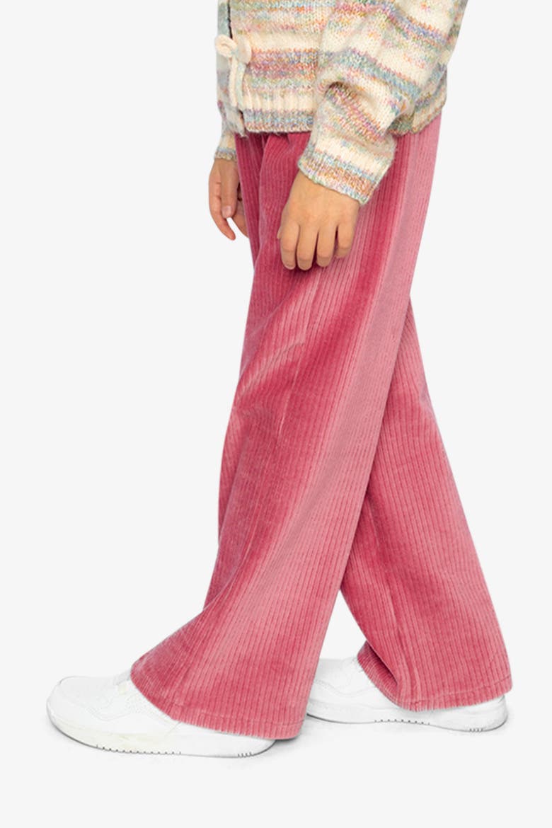 Velour Elastic Waist Flare Pants, Alternate, color, Raspberry Pink