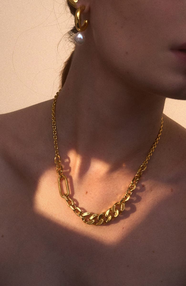 Lady Grey Simone Necklace, Alternate, color, Gold