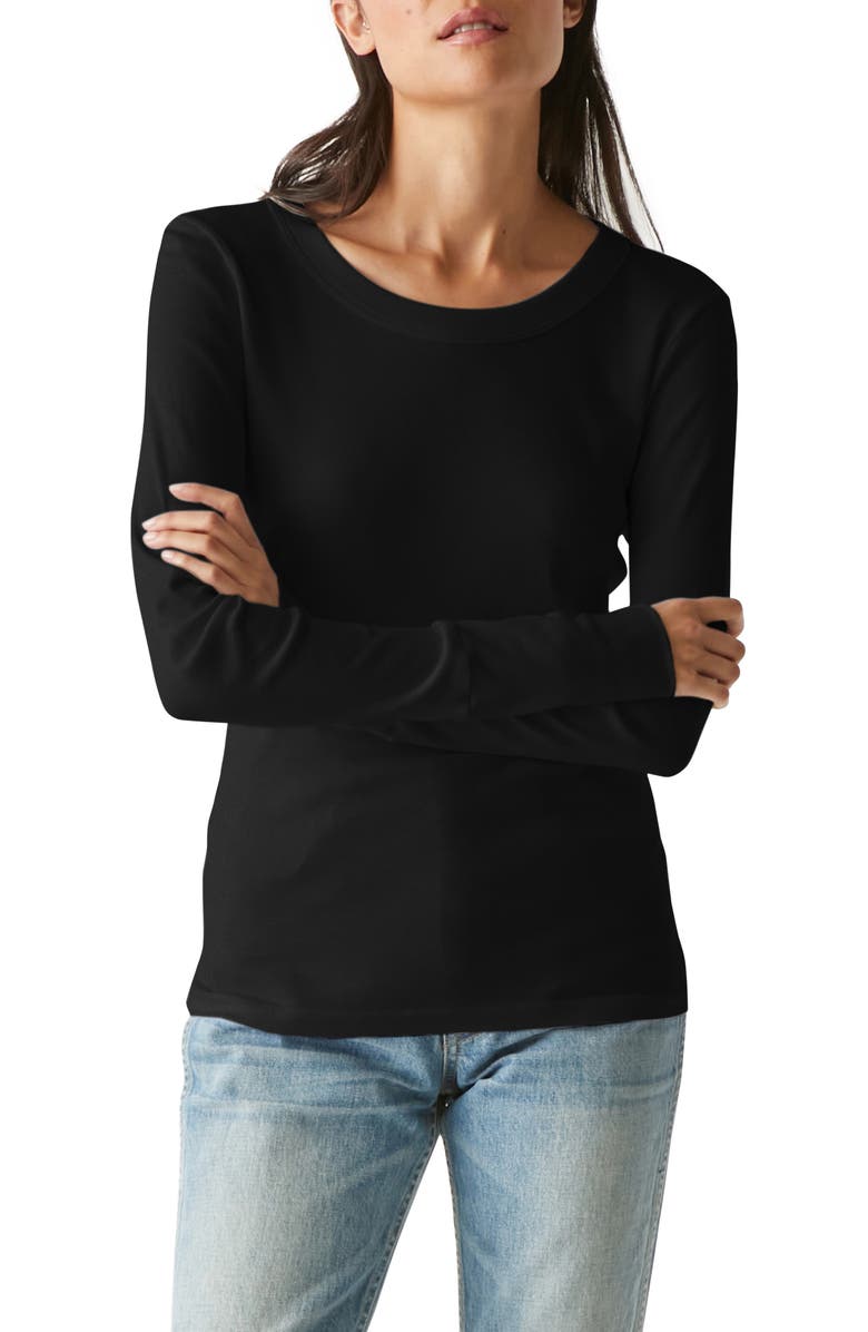 Michael Stars Kelso Wide Crewneck Long Sleeve T-Shirt, Main, color, 