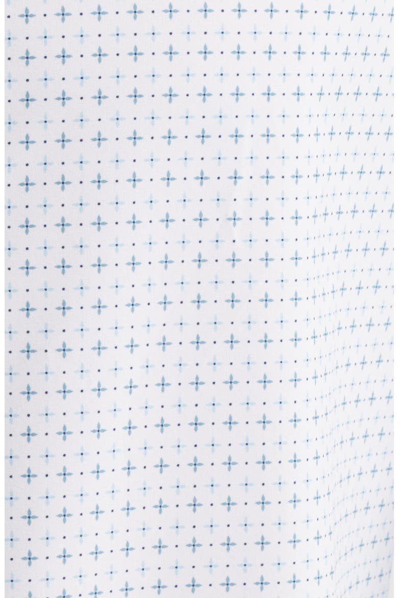 Leeward Trim Fit Print Performance Button-Up Shirt, Alternate, color, WHITE HATCH MARK