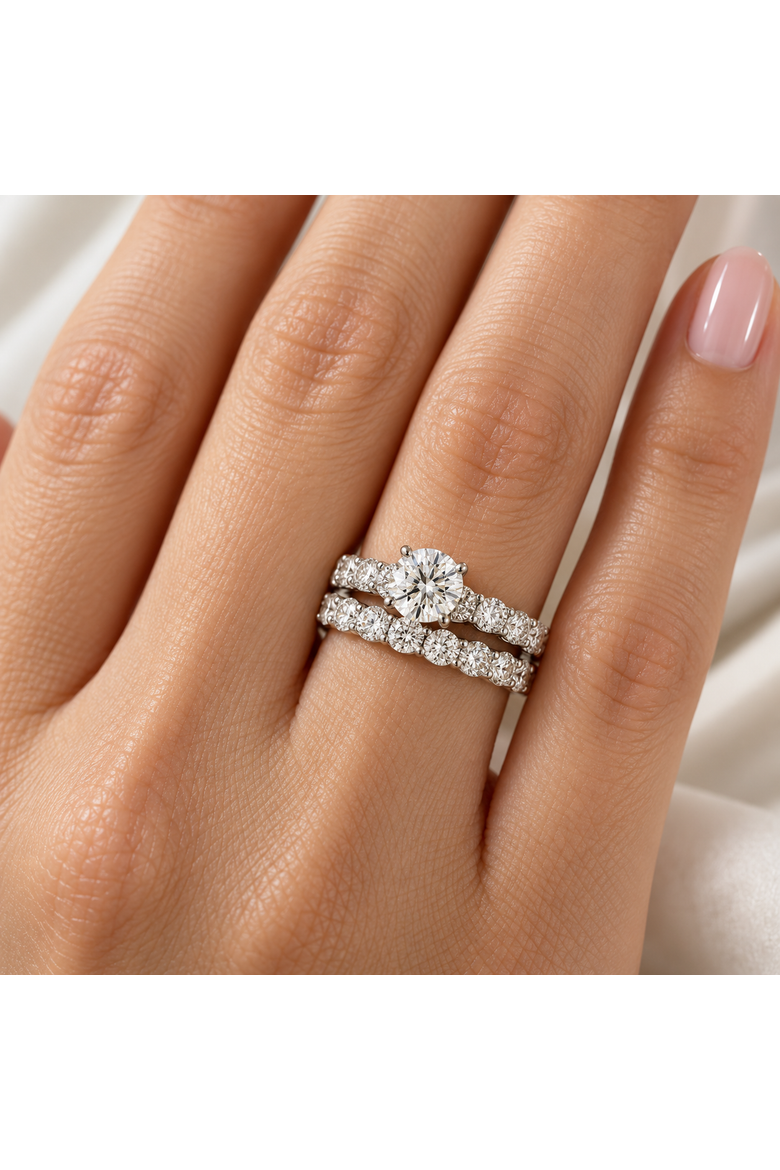 2 1/2Ct Celeste Diamond Engagement Ring Set 10K Gold Lab Grown, Alternate, color, 10k Yellow Gold