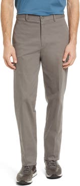 Berle Charleston Khakis Flat Front Stretch Sateen Pants