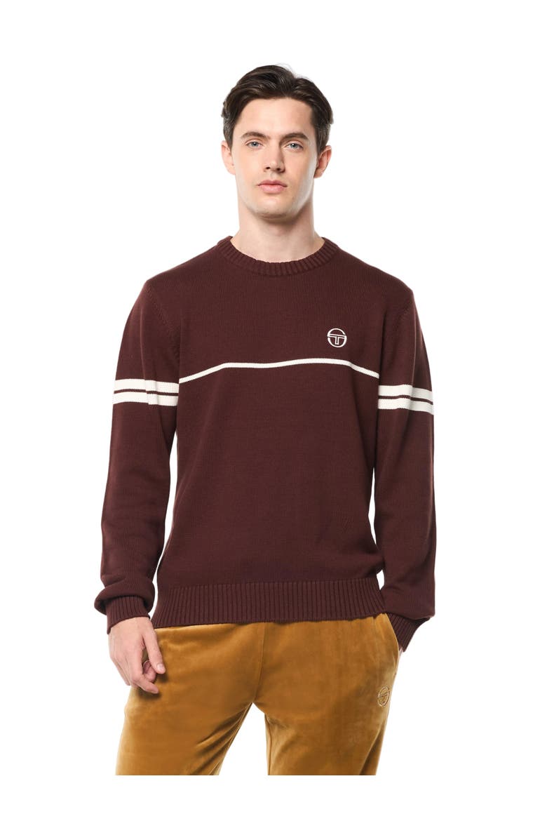 Orion Knit Sweater, Main, color, BITTER CHOCOLATE/GARDENIA