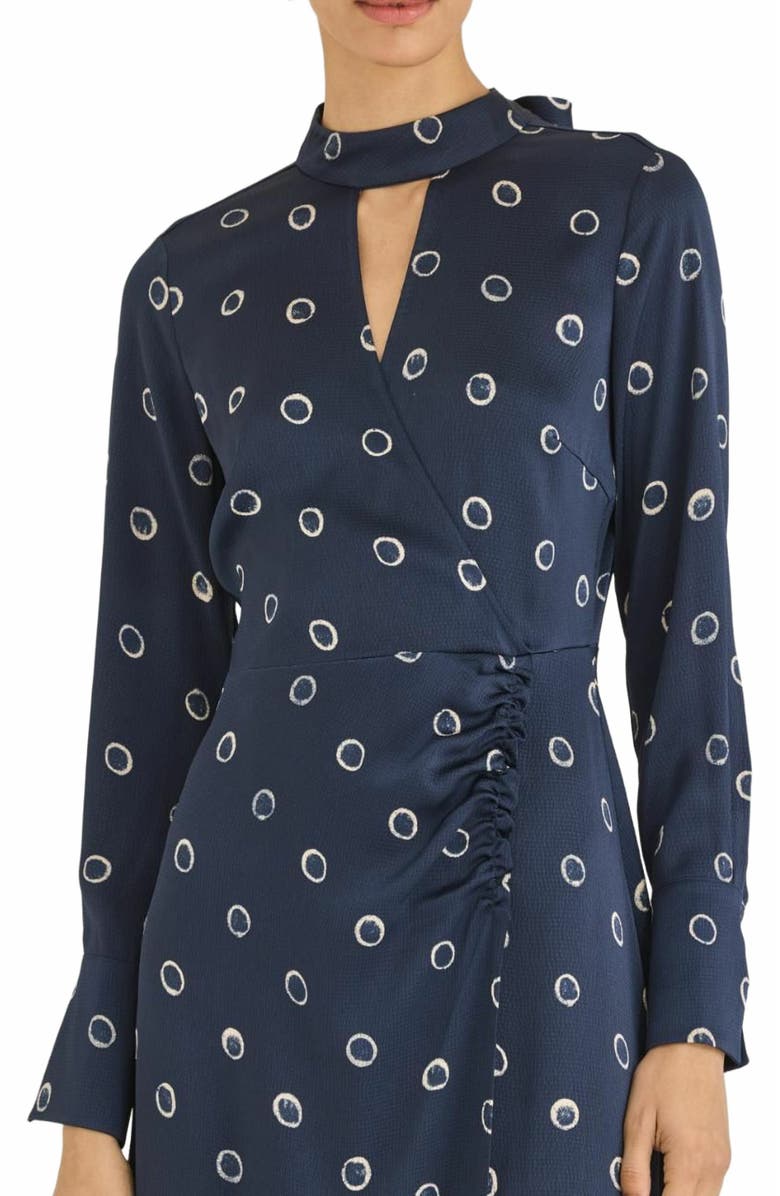 Rebecca Taylor Hazy Dot Dress, Alternate, color, Navy Combo
