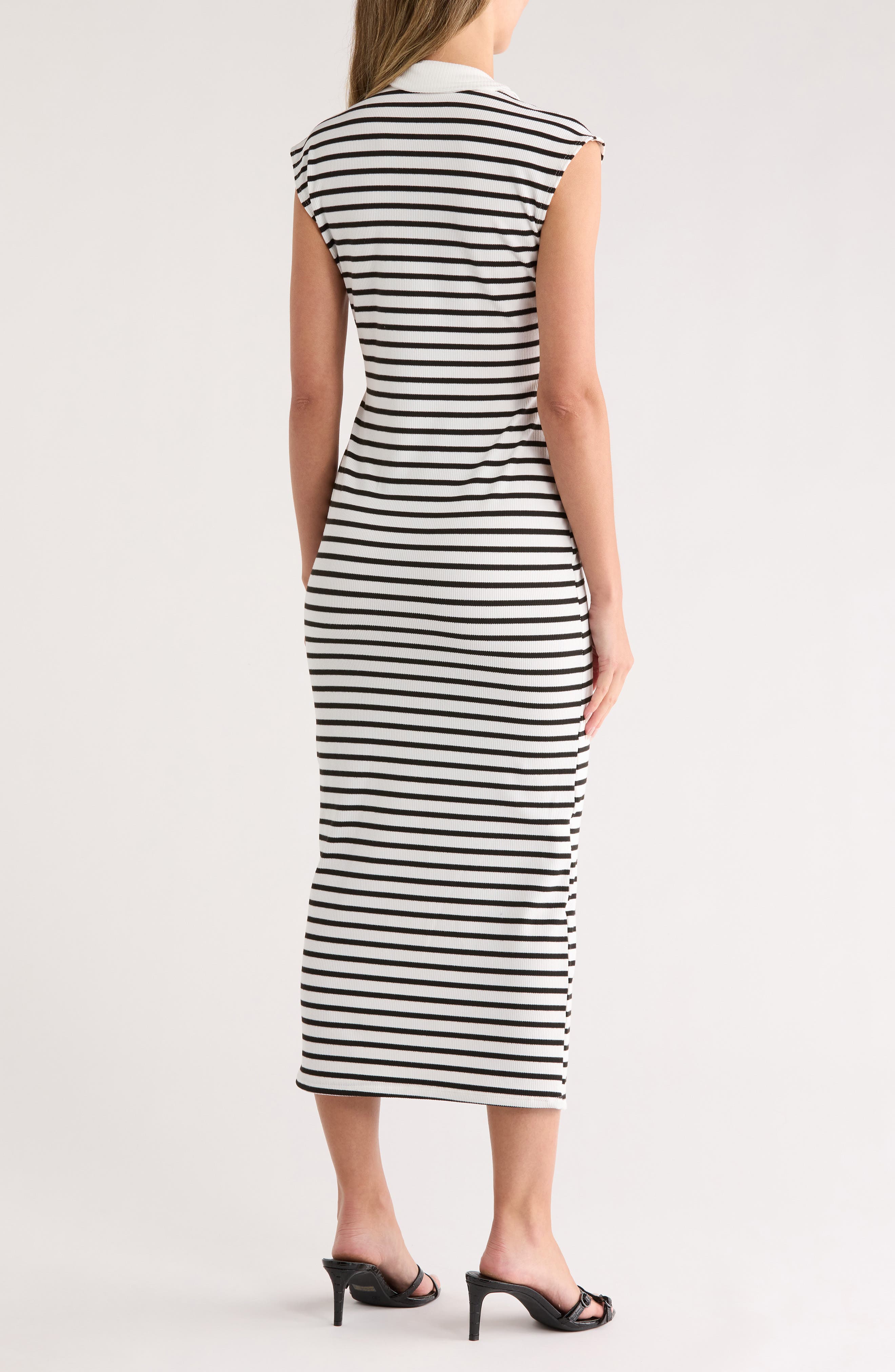 Stripe Rib Column Midi Dress - image 2