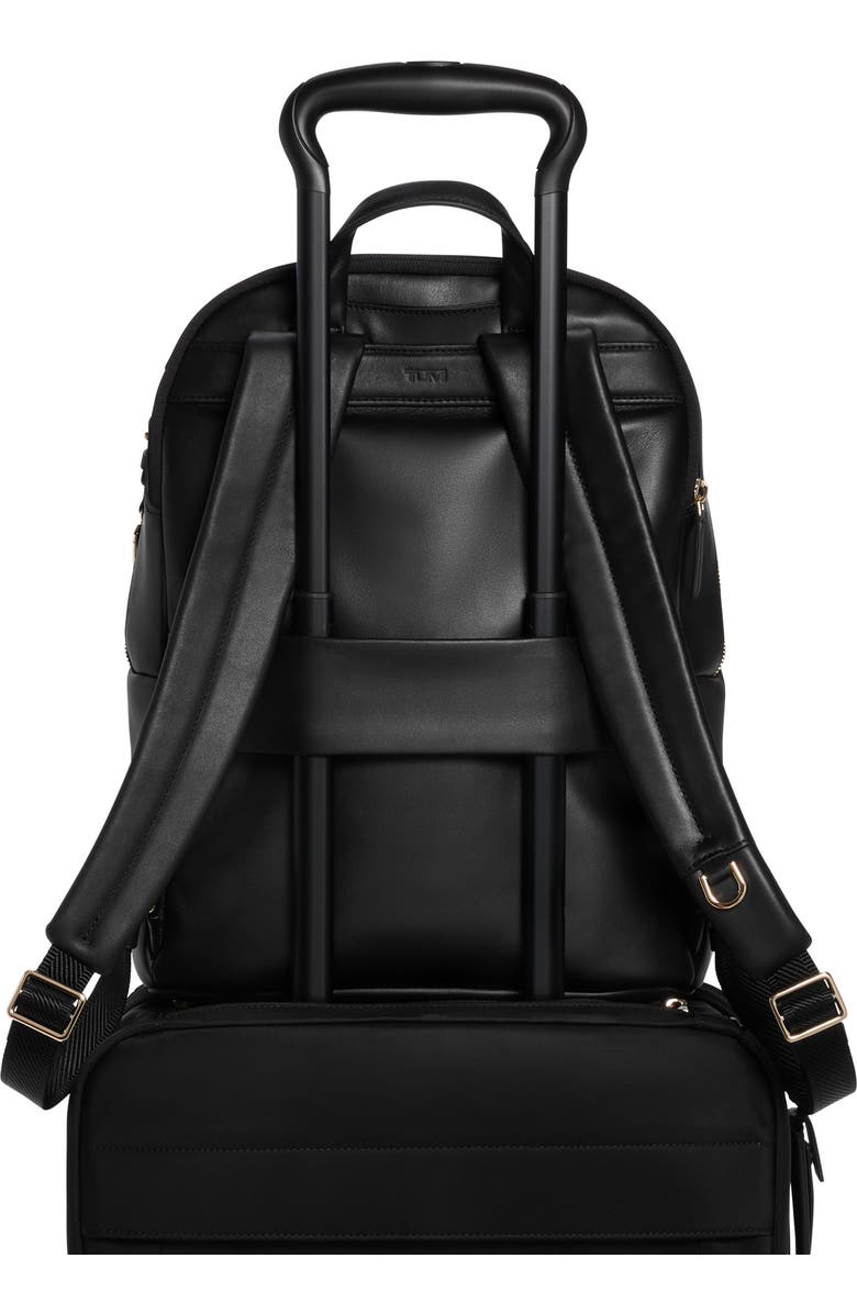 TUMI Holland Leather Backpack, Alternate, color, Black/ Gunmetal