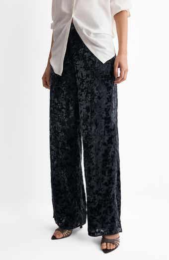 Devoré Velvet Straight Leg Pants