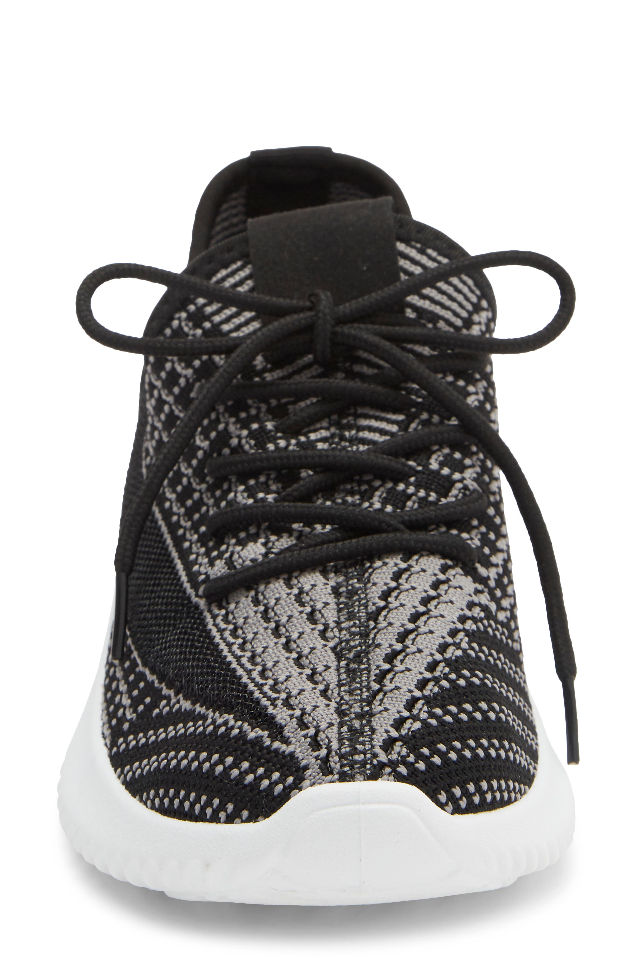 Tahari Patterned Knit Sneaker, Alternate, color, Black