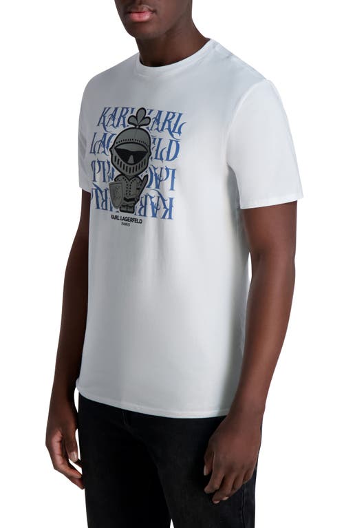 Karl Lagerfeld Paris Gothic Karl Logo Graphic T-shirt In White