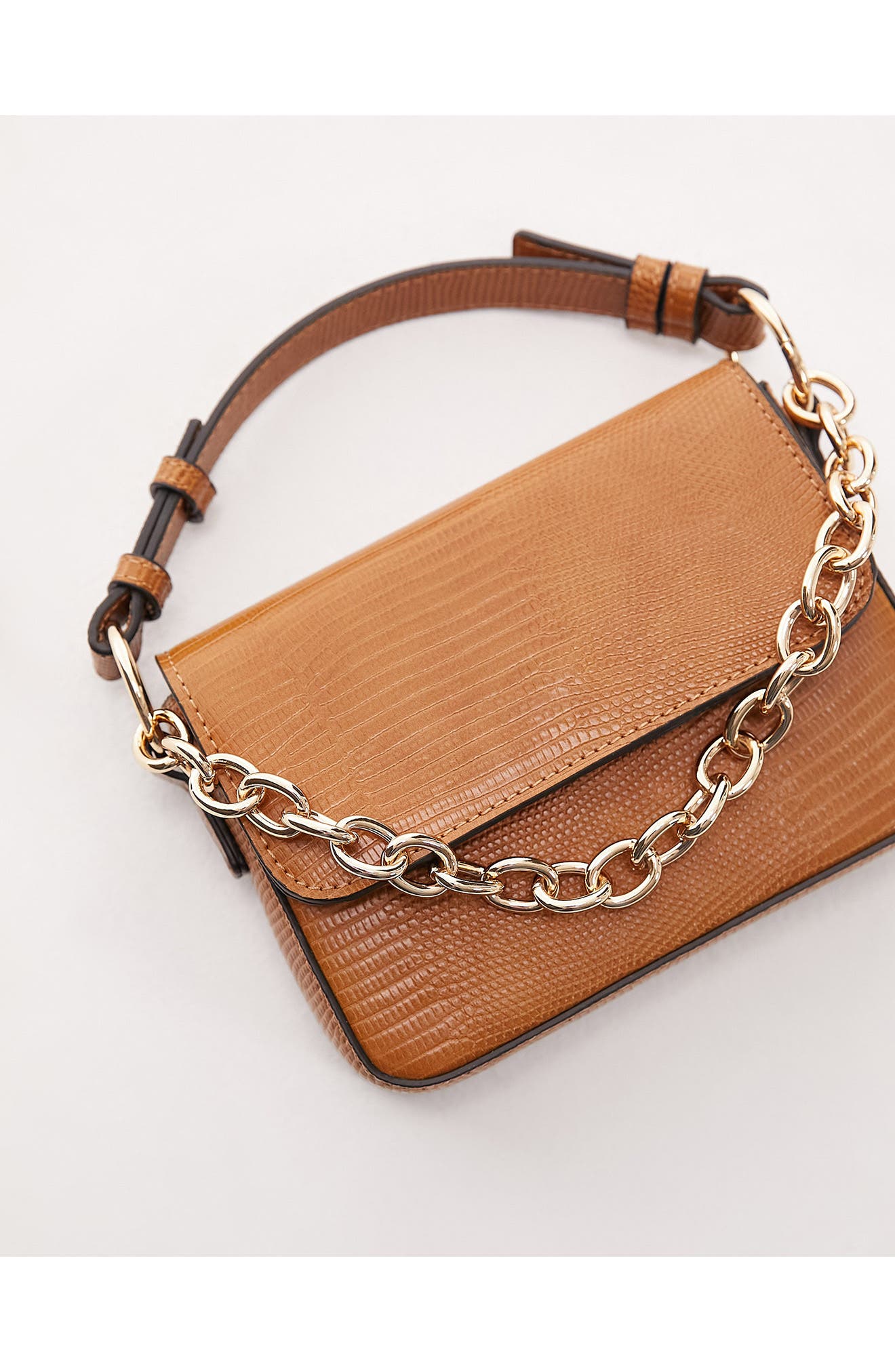 Topshop Mini Catlin Snake Embossed Crossbody Bag, Main, color, 