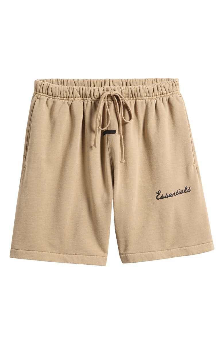 Fear of God Essentials Classic Fit Training Logo Sweat Shorts, Alternate, color, Faded Dune