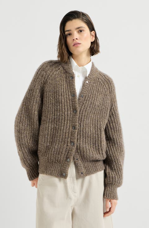Dazzling Cashmere And Silk English Rib Cardigan
