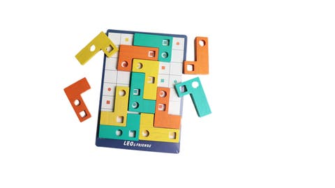 Wooden L-Shaped Geometric Matching Game