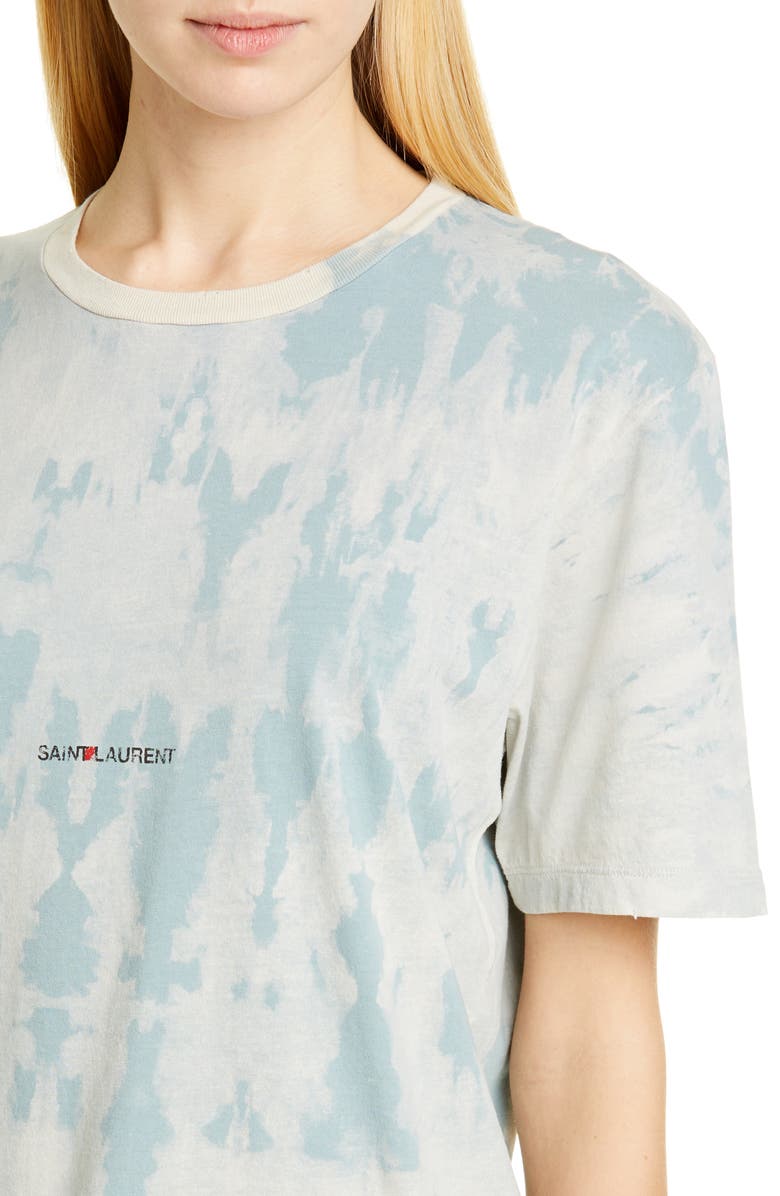 Saint Laurent Small Logo Tee, Alternate, color, 