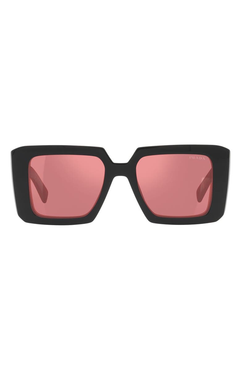 Prada 51mm Tortoise Square Sunglasses, Main, color, 