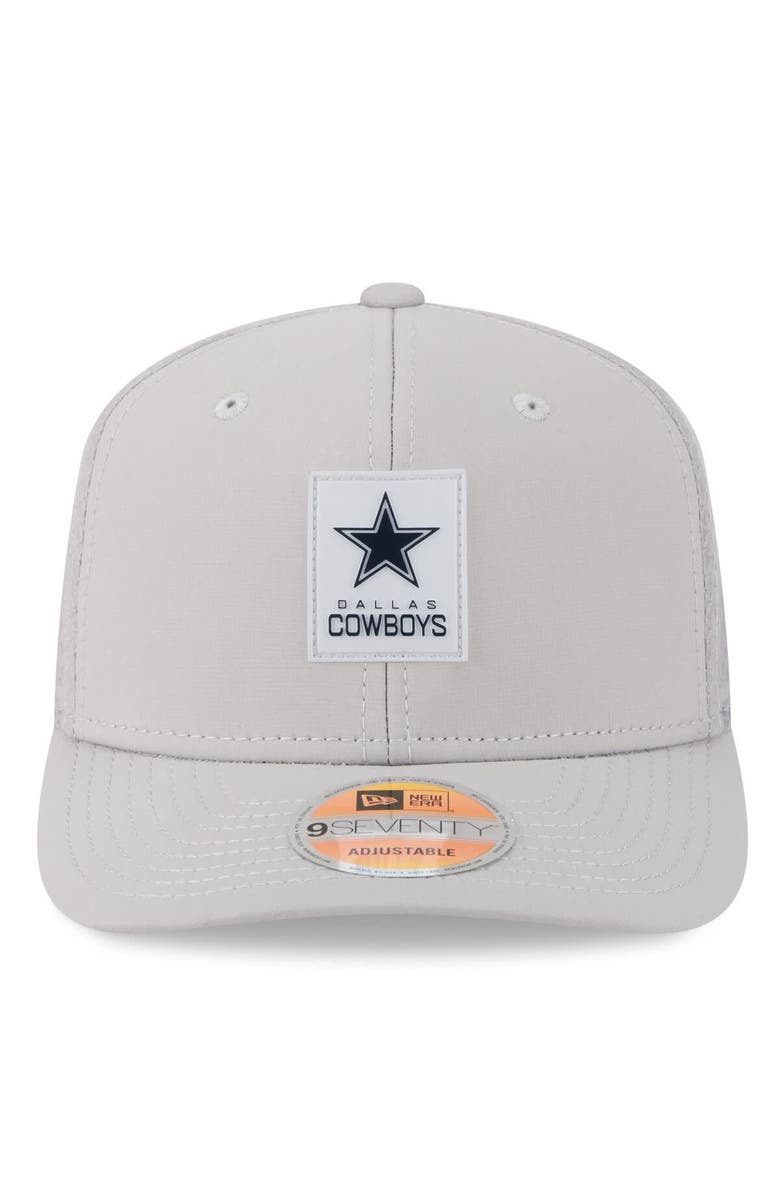 New Era Men's New Era Gray Dallas Cowboys 2025 Sideline 9SEVENTY Trucker Adjustable Hat, Alternate, color, Gray