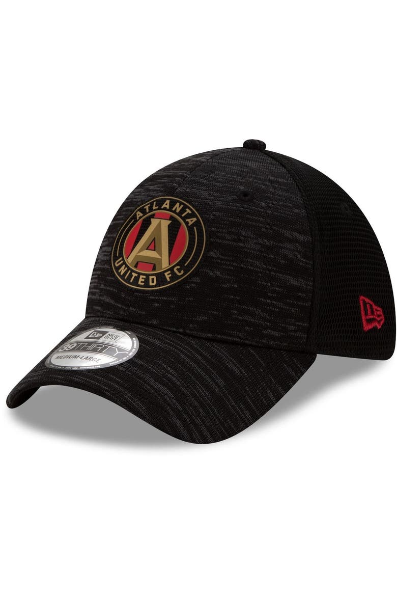 Men's New Era Black Atlanta United FC On-Field Collection 39THIRTY Flex Hat, Main, color, Black