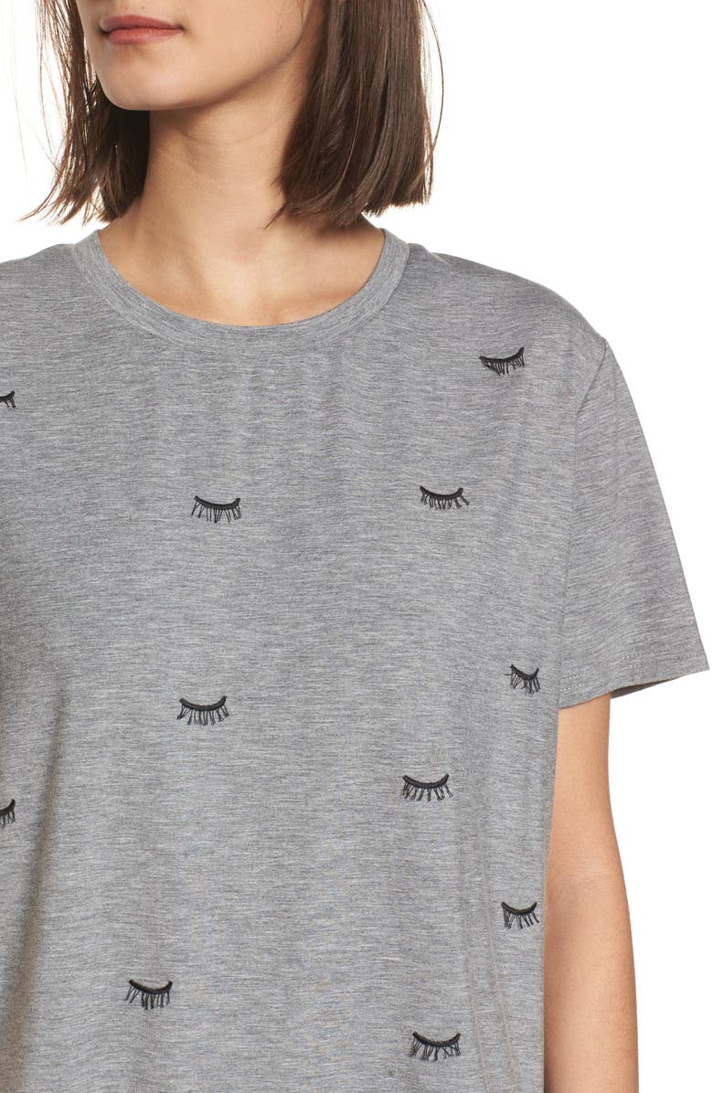 Currently in Love Embroidered Eyelash Tee, Alternate, color, 