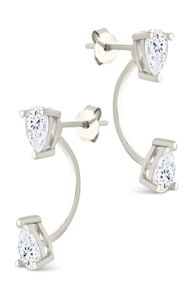 Sterling Forever Pear Drop Earrings, Alternate, color, Silver