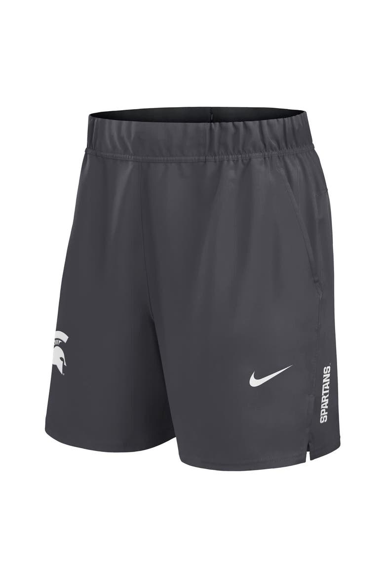 Men's Nike Charcoal Michigan State Spartans Primetime Woven Victory Performance Shorts, Alternate, color, Charcoal