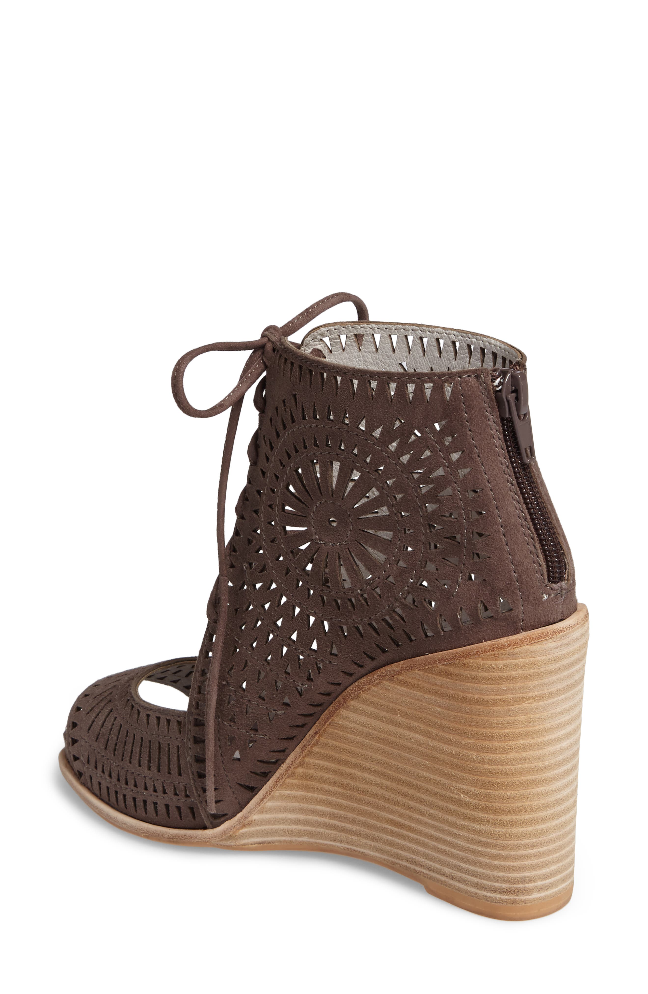 Jeffrey Campbell Rayos Perforated Wedge Sandal, Alternate, color, 