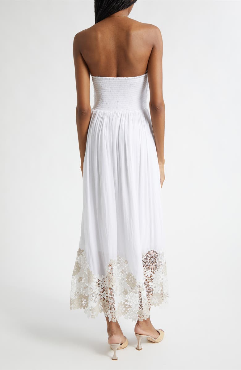 Ramy Brook Milani Strapless Lace Detail Dress, Alternate, color, Ivory