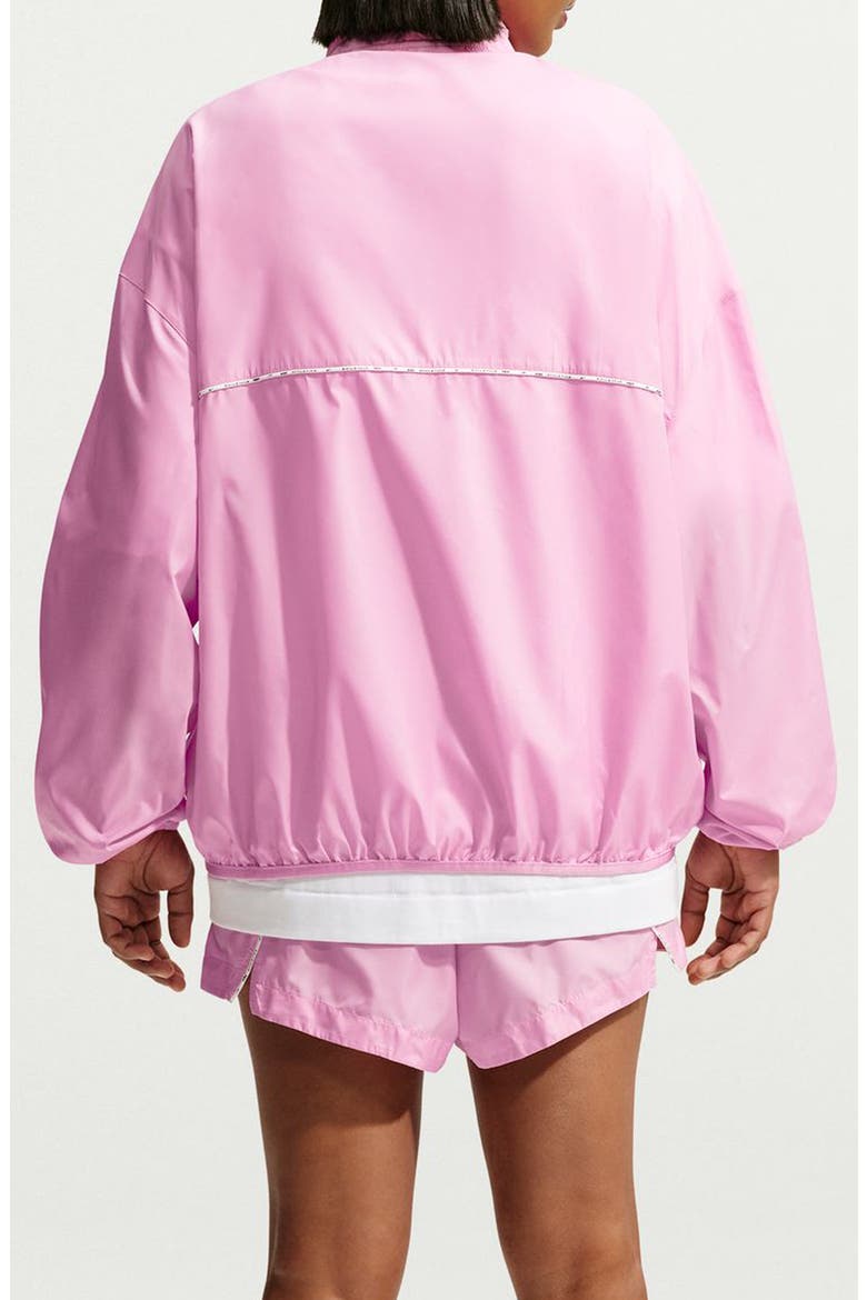 Water Repellent Track Jacket, Alternate, color, PINK RISE/ SAIL/ SAIL