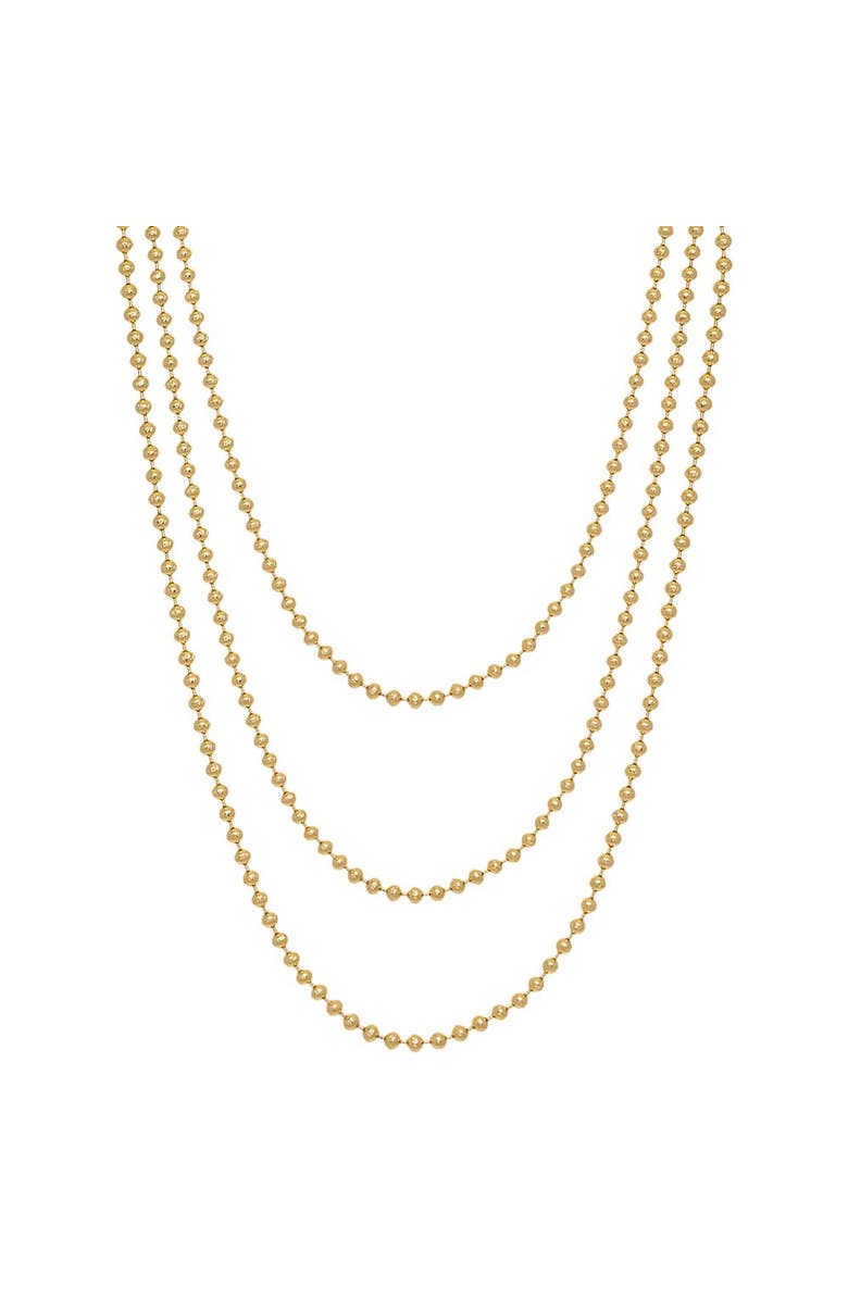 BY ADINA EDEN Chunky Beaded Ball Chain Necklace, Alternate, color, Gold - 22 Inch