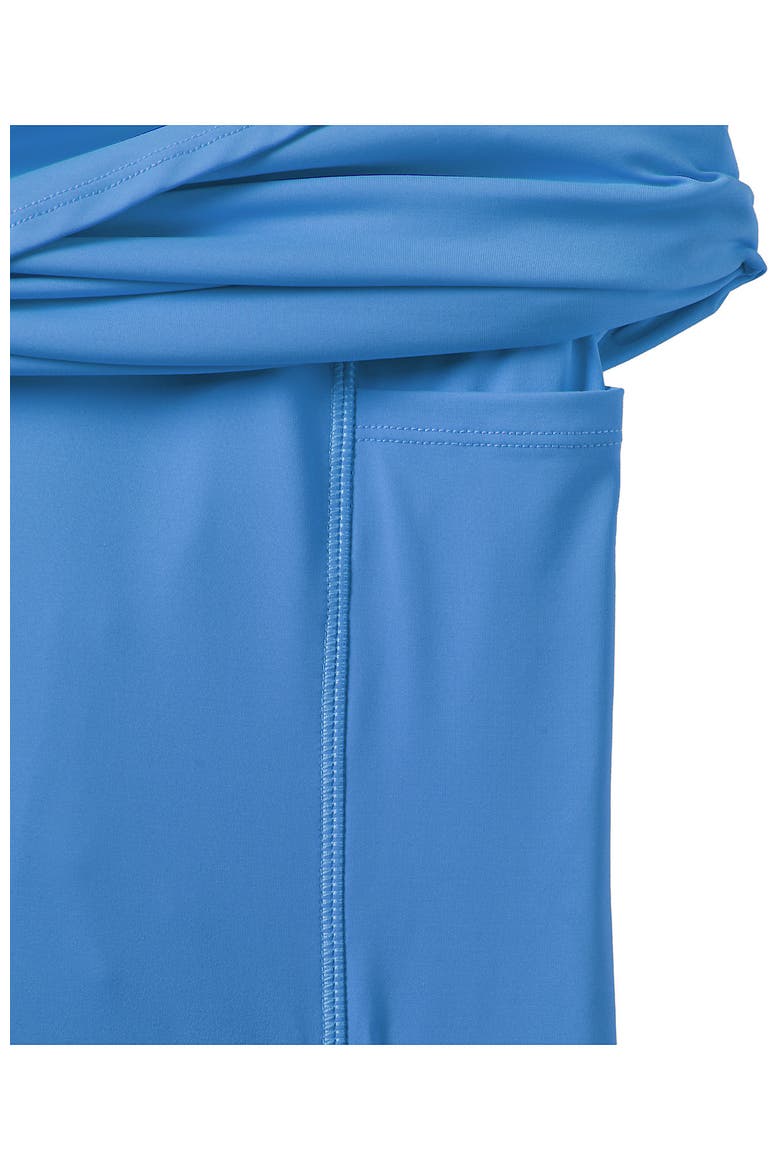 High Waisted Tulip Hem Swim Skort, Alternate, color, Lake Blue