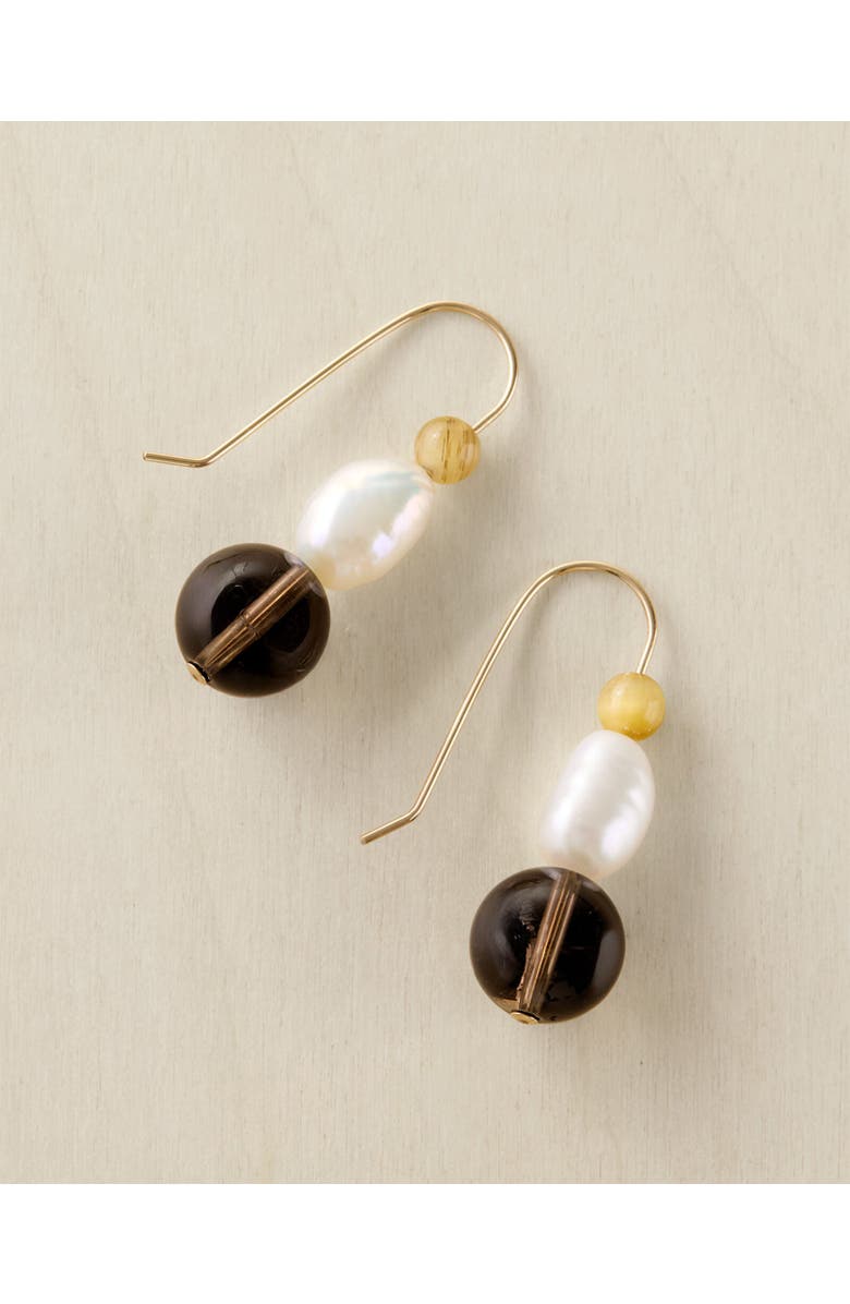 Sheena Marshall Jewelry Slate and Pearl Earrings, Alternate, color, 14K Gold Fill