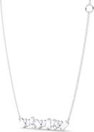 HauteCarat Baguette & Round Lab Created Diamond Pendant Necklace